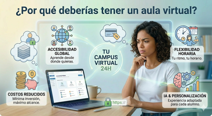 Plataformas de e-Learning gratuitas: Guía definitiva para elegir la mejor. 1 ¿Por qué tener un aula virtual?