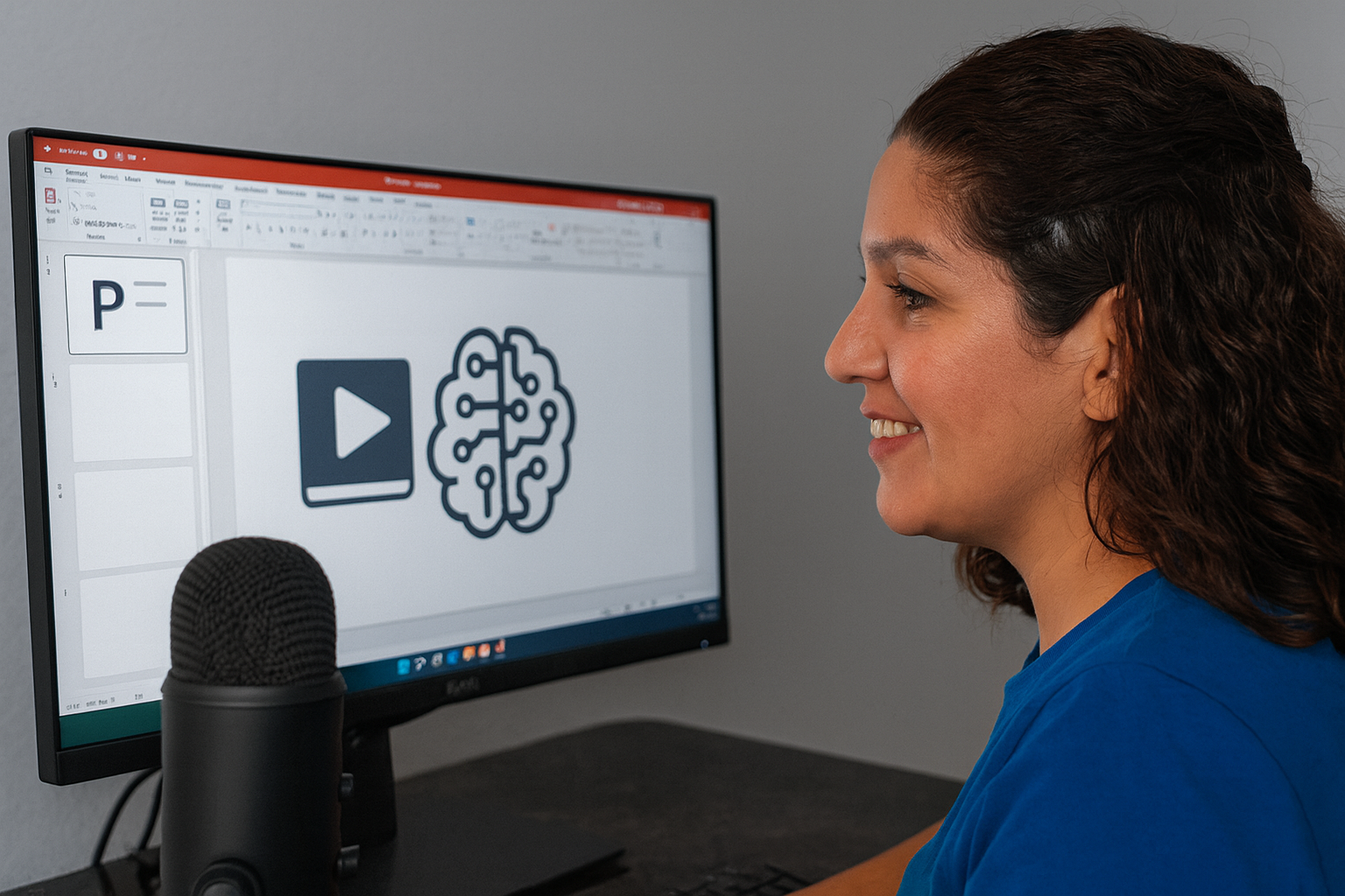 Ana Rosiris de eLearning Facil disenando un curso online en PowerPoint con estrategias 2026