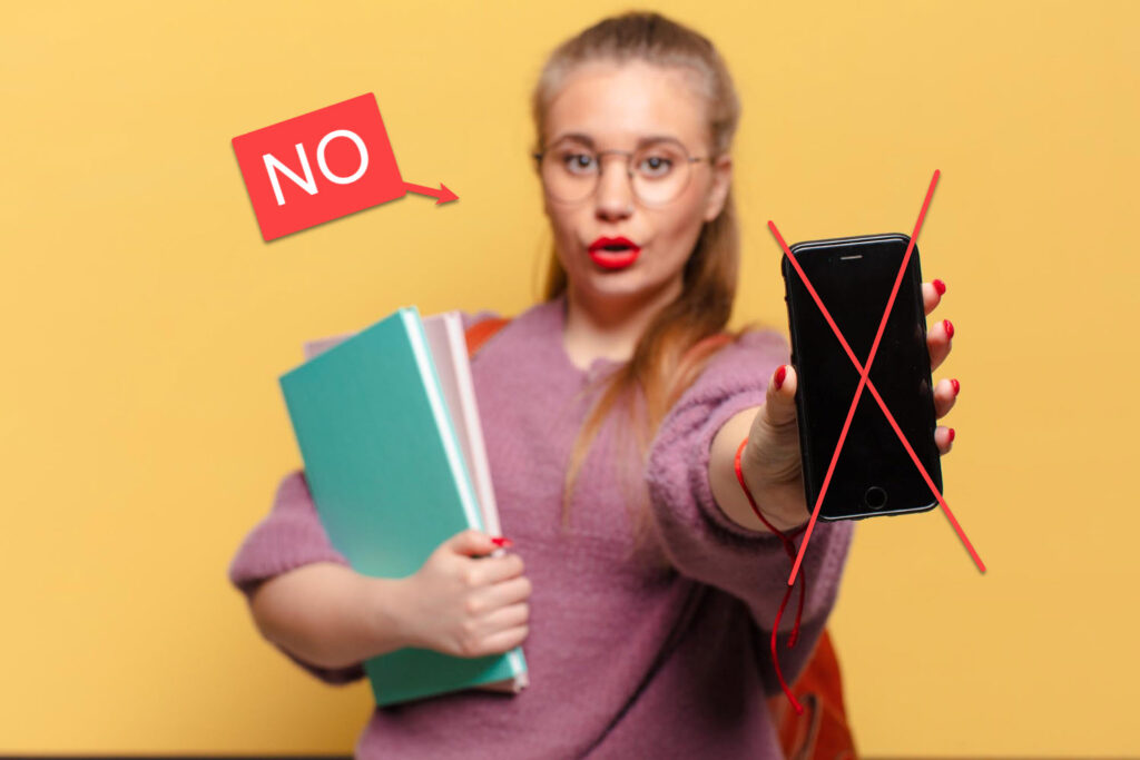 prohibido usar el movil