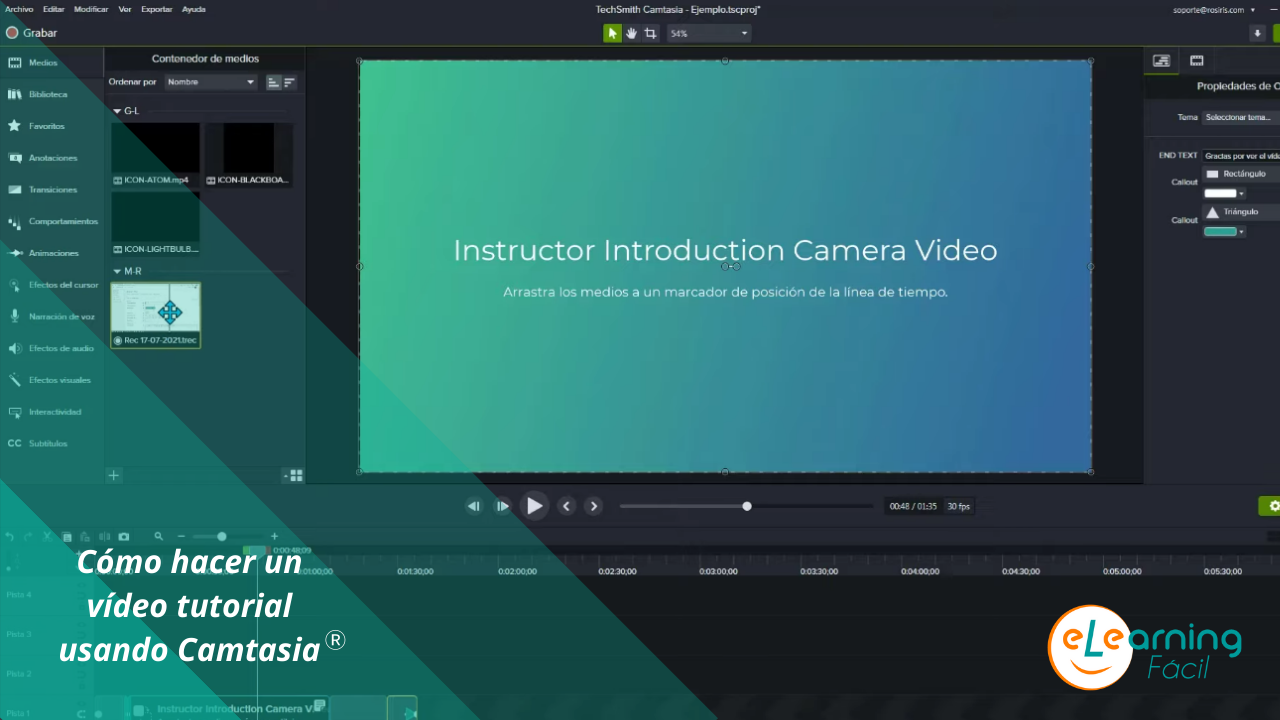 Cómo hacer un vídeo tutorial usando Camtasia